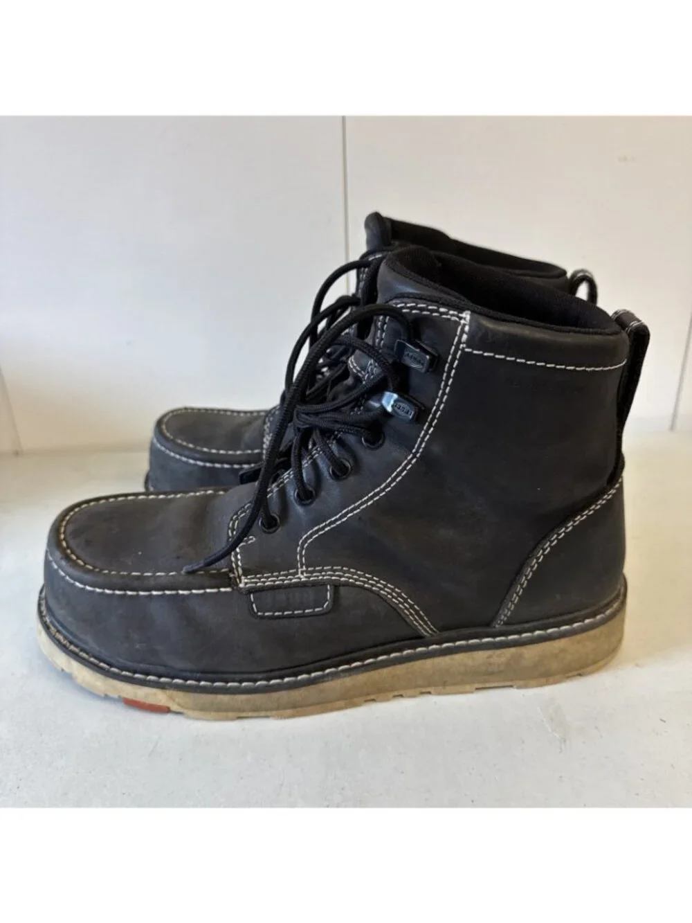 Brunt Marin 6in Black Leather Waterproof Work Boot Boots Composite Comp Toe 9.5